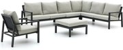 + 10% kassakorting | Hoek loungeset Manifesto | 7 personen | Loungeset Grijs | Hoekbank Aluminium | 324x246cm | Kees Smit Tuinmeubelen