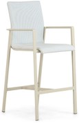 Barstoel Aluminium/textileen Taupe-naturel-bruin Lifestyle Garden Furniture Rome