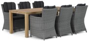 Tuinset 6 personen 220 cm Wicker Zwart Garden Collections Venerdi/Bristol