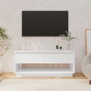 vidaXL Tv-meubel 102x41x44 cm spaanplaat hoogglans wit