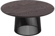 Goossens Excellent Salontafel Uniek rond, hout eiken bruin, elegant chic, 80 x 37 x 80 cm