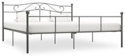 vidaXL Bedframe metaal grijs 180x200 cm