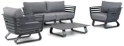 Stoel en Bank Loungeset 4 personen Aluminium Grijs Santika Furniture Santika Sovita