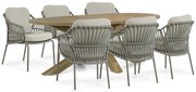 Tuinset 6 personen Aluminium/rope Taupe 4 Seasons Outdoor Capalbio/Boston