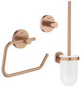 GROHE Essentials Toilet accessoireset 3-delig met toiletborstelhouder, handdoekhaak en toiletrolhouder zonder klep warm sunset sw99002/sw99026/sw99042/