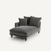 Longchair in fluweel, Lazare