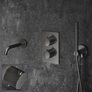 Saniclear Iron Stripes inbouw badkraan verouderd ijzer - gunmetal