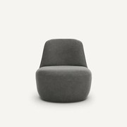 Draaifauteuil in stonewashed fluweel, Rosebury