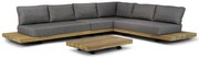 Hoek loungeset 6 personen Teak Old teak greywash Santika Furniture Santika