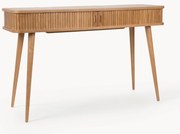 Houten wandtafel Barbier met geribde voorkant