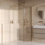 Brauer Oblivion inloopdouche helder glas 70cm messing geborsteld PVD