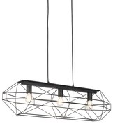 Industriële hanglamp zwart 3-lichts - Carcass