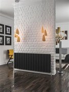 Eastbrook Guardia radiator 140x60cm aluminium 2400W zwart mat