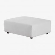 Rechthoekige Poef 105x85 Cm Bruna Stof Gris Glacial - Sklum