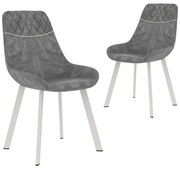 vidaXL Eetkamerstoelen 2 st kunstleer zwart