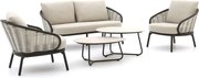 + 15% kassakorting | Stoel-bank loungeset Apple Bee | 4 personen | Loungeset Beige | Wicker (vlechtwerk) | Kees Smit Tuinmeubelen