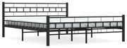 vidaXL Bedframe staal zwart 160x200 cm