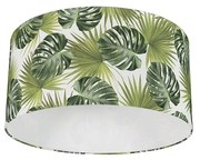 Stoffen Katoenen lampenkap blad dessin rond 50/50/25 - Leaf Modern