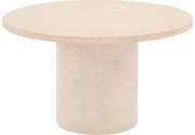 Goossens Salontafel Stone rond, beton beige, urban industrieel, 70 x 40 x 70 cm