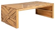 vidaXL Salontafel Erosion 110x35x38 cm massief teakhout