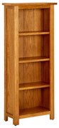 vidaXL Boekenkast met 4 schappen 45x22x110 cm massief eikenhout