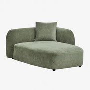Rechter Chaise Longue Module Voor Modulaire Bank In Coco Chenille Chenille Sage Green - Sklum