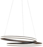 Eettafel / Eetkamer Moderne hanglamp zwart 74 cm incl. LED - Rowan Modern rond Binnenverlichting Lamp