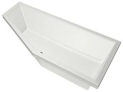 Xenz Society Hoekbad - 170x75x48 - afvoer Midden - Rechts - Compact - acryl - wit mat 6926-03