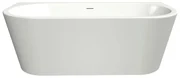 Xenz Charley half vrijstaand bad acryl 165x75x60cm wit glans met badvulcombinatie wit glans