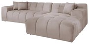 Richmond Interiors Cube Sofa Hoekbank Khaki Velvet 3 Zits + Lounge Rechts