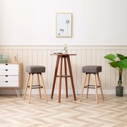 vidaXL Barstoelen 2 st stof taupe