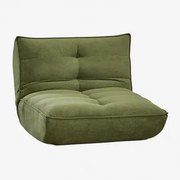 Mati Beklede Relaxfauteuil Intens Olijfgroene Stof - Sklum