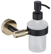 Eastbrook Catania messing zeepdispenser zwart mat en messing geborsteld