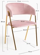 Mihu Goud Fluwelen Stoel