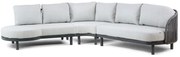 Hoek loungeset 5 personen Aluminium/rope Grijs  Santika Furniture Santika