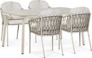 Tuinset 4 personen 160 cm Rope Zand/Beige Lifestyle Garden Furniture Morano/Tavano