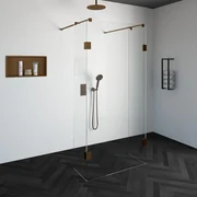 Brauer JC profielloze doorloopdouche 100/40/40cm koper