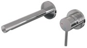 Brauer Chrome Edition Wastafelmengkraan inbouw - rechte uitloop links - hendel lang smal - model A 1 - chroom 5-CE-004-S2-65