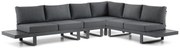 Hoek loungeset 6 personen Aluminium Grijs  Lifestyle Garden Furniture Lorenzo
