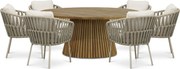 Tuinset 6 personen 180 cm Rope Zand/Beige Coco Elara/Fungo