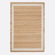Vloerkleed in jute en wol met contour, Arian