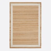 Vloerkleed in jute en wol met contour, Arian