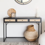 Japandi Kaptafel Met Rotan Lades - 120 X 40cm.