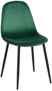 Set 4 Stoelen Teok Zwart Fluweel
