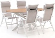 Diningset Bellagio | 4 personen | Tuinset polywood | 5-delig | Kees Smit Tuinmeubelen