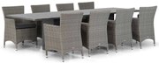 Tuinset 8 personen 300 cm Wicker Grijs Garden Collections Dublin/Graniet