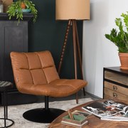 Dutchbone Bar Vintage Draaifauteuil Bruin Leer