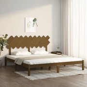 vidaXL Bedframe massief hout honingbruin 180x200 cm 6FT Super King