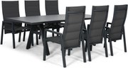 Tuinset 6 personen 230 cm Aluminium Grijs Lifestyle Garden Furniture Essence/Monza