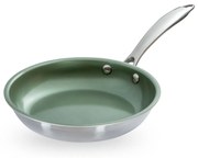 Just Vegan Koekenpan CeraVegan ECO 20 cm roestvrij staal groen